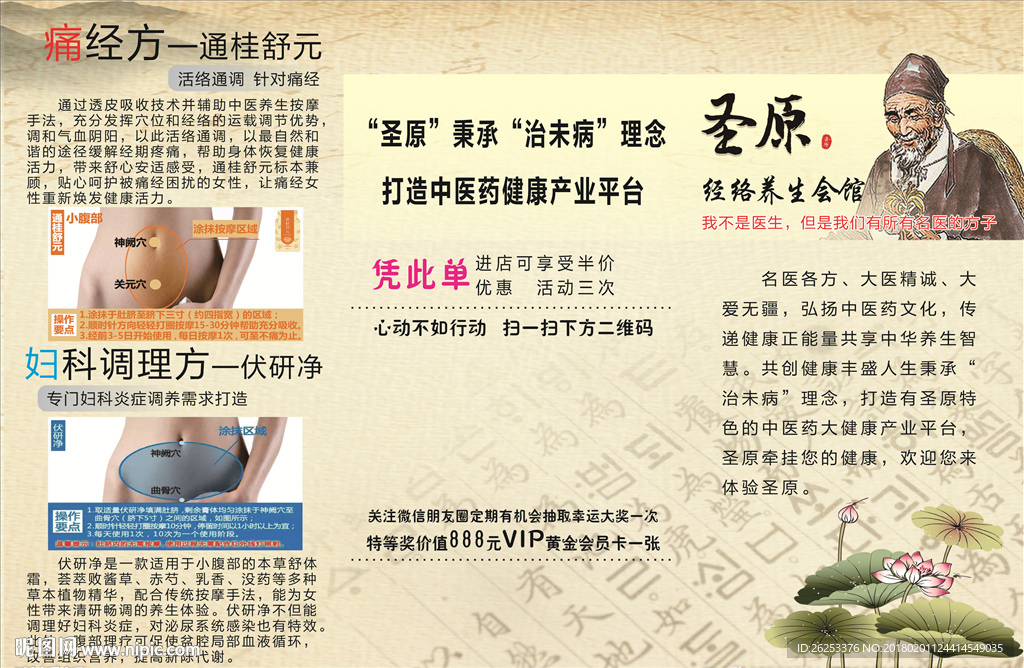 中药三折页