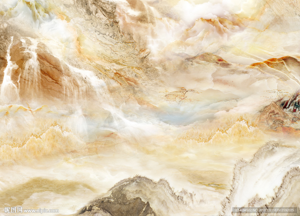 大气山水高清石纹大理石纹背景墙