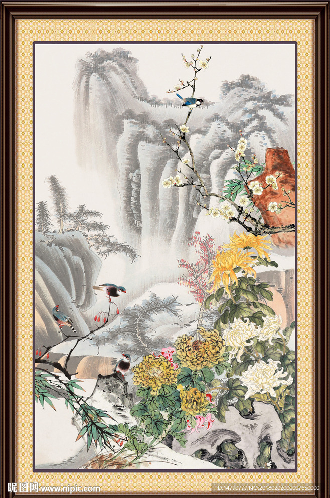 菊花国画