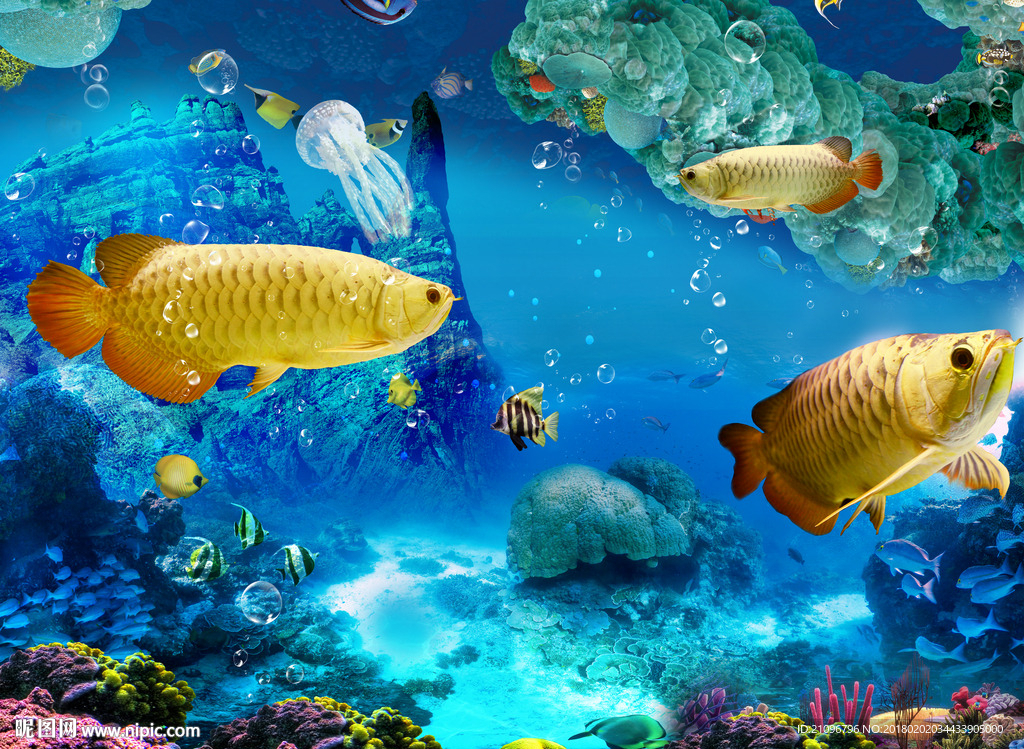 海底世界背景墙