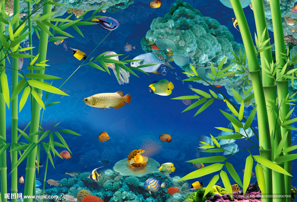 海底背景墙