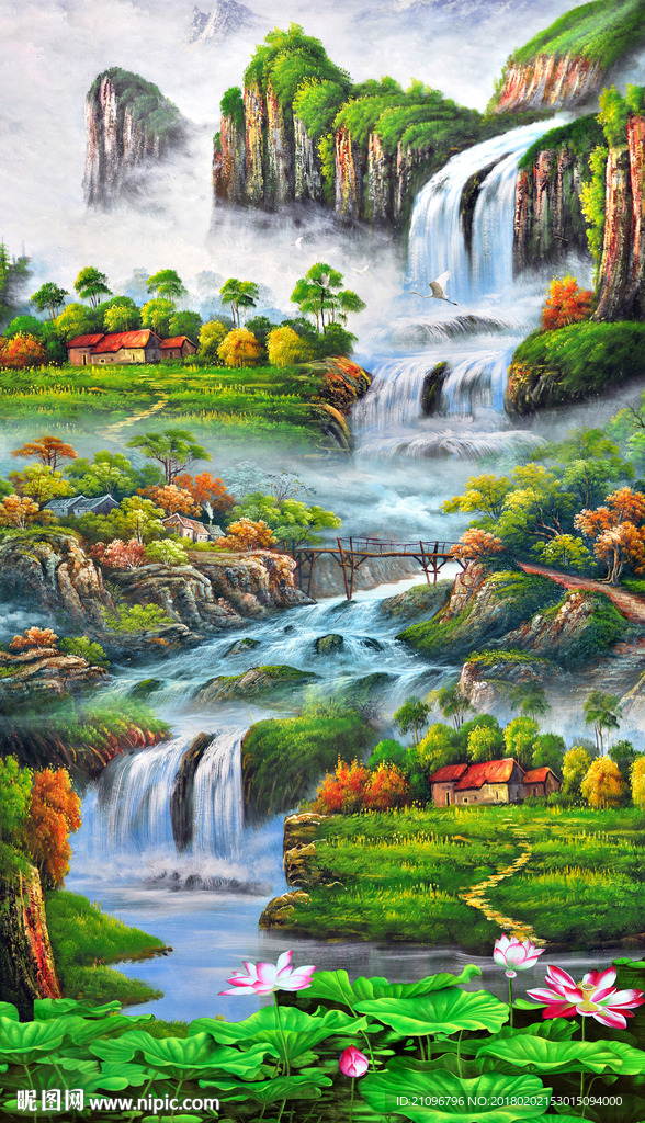 油画风景玄关