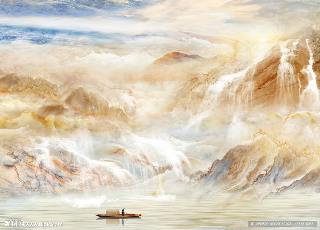 大气山水高清石纹大理石纹背景墙