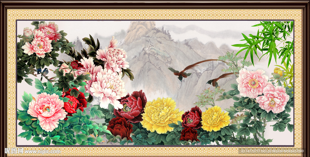国画牡丹