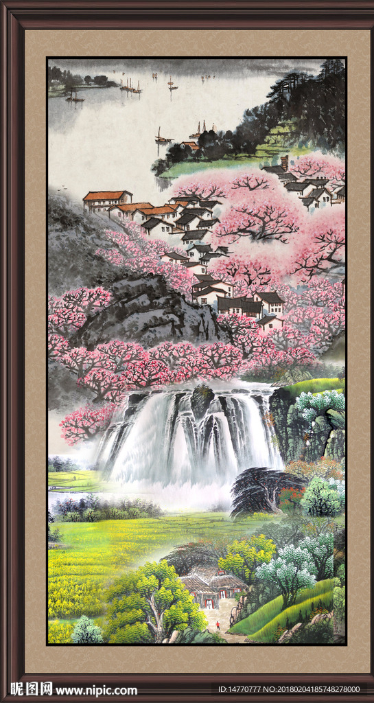竖幅国画