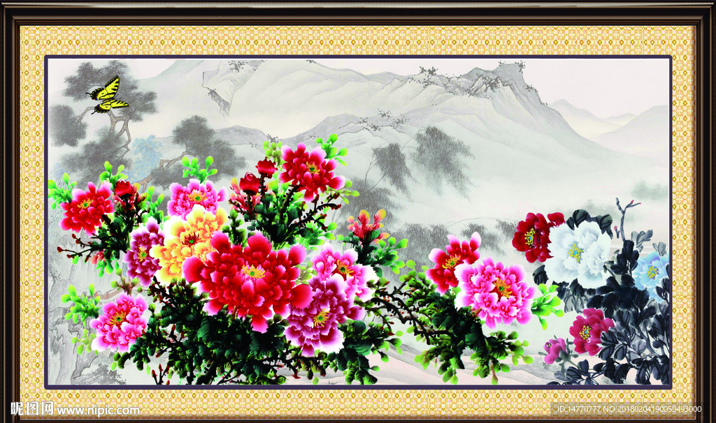 国画牡丹