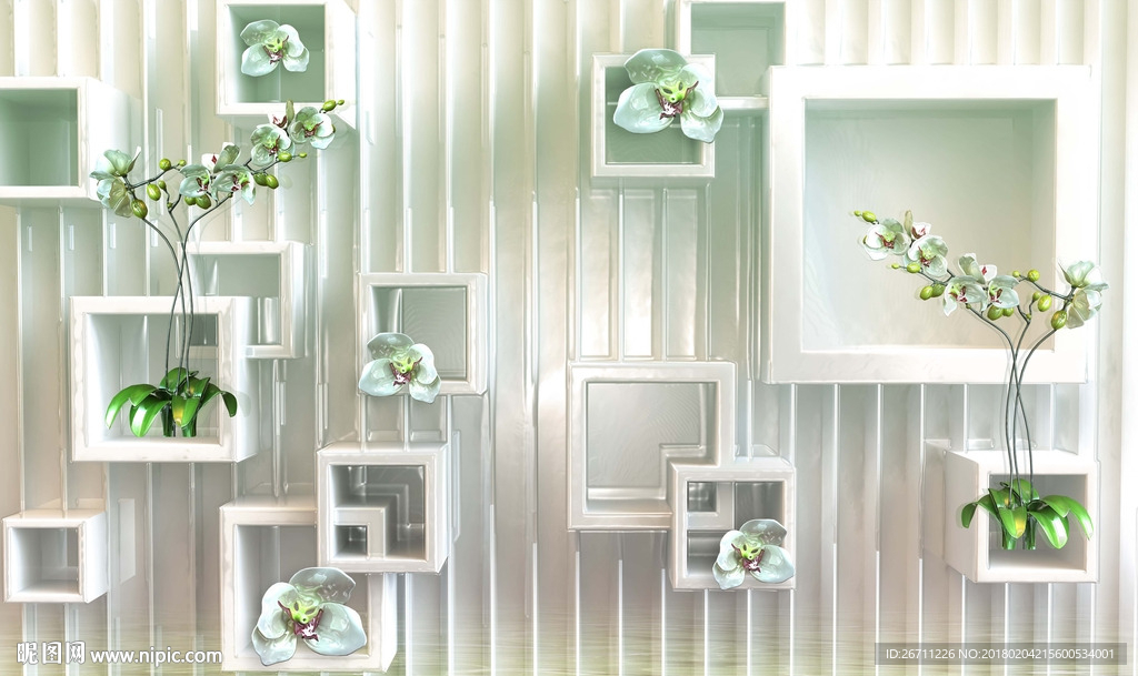3D方框背景图