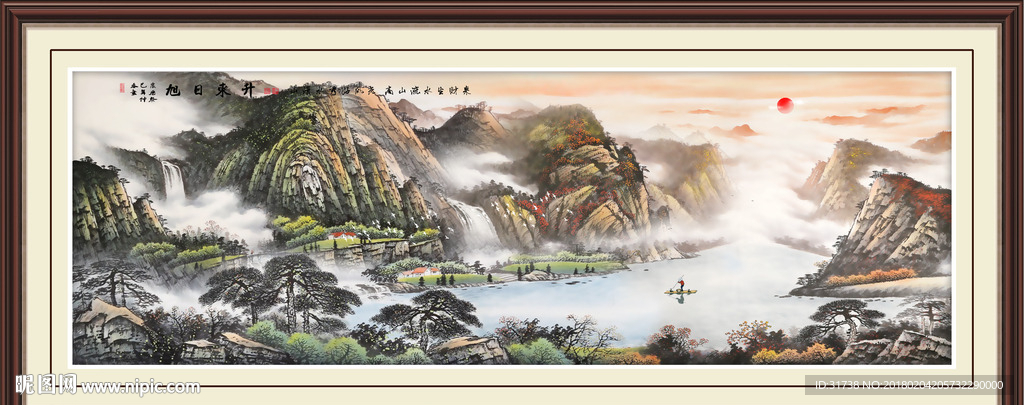 聚宝盆风水画