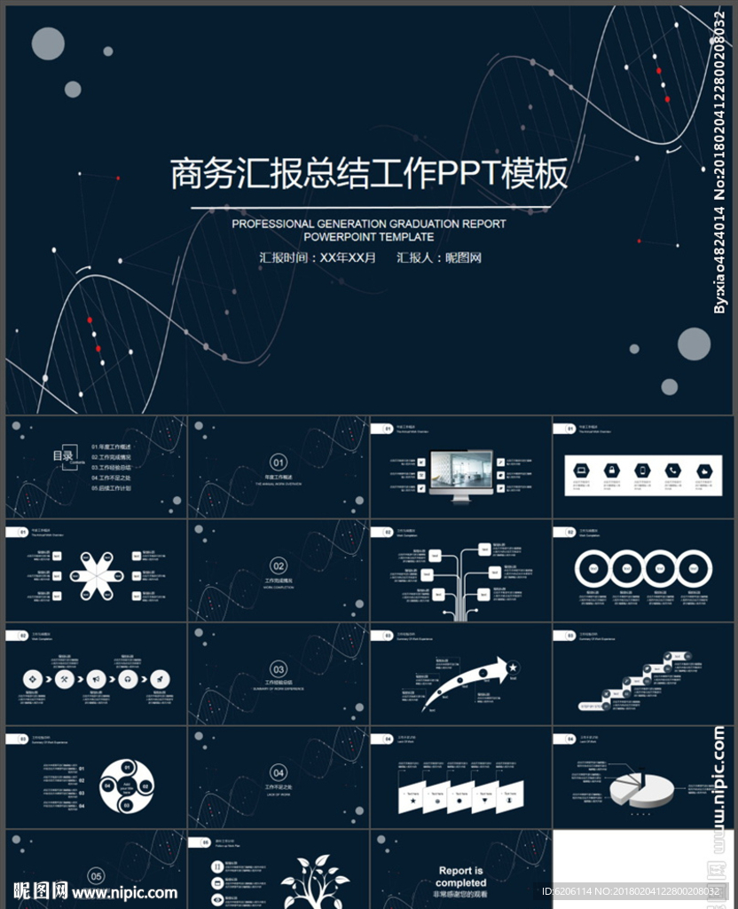 商务汇报总结PPT