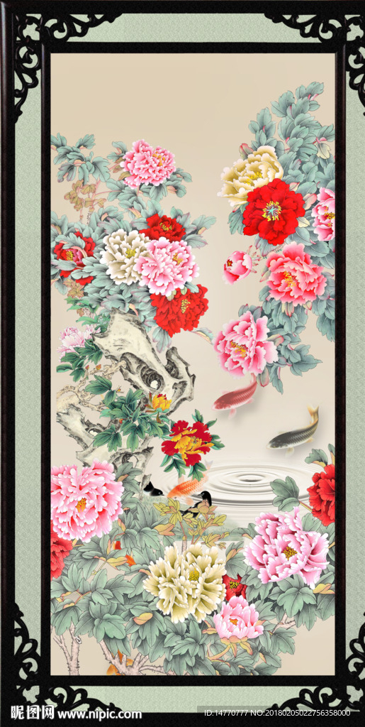 国画牡丹