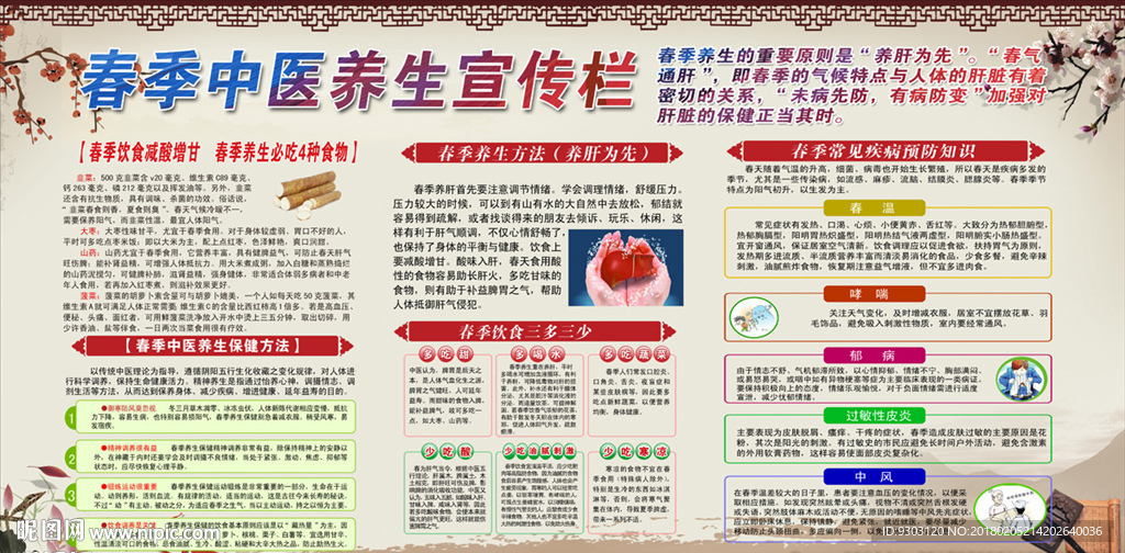春季中医养生宣传栏