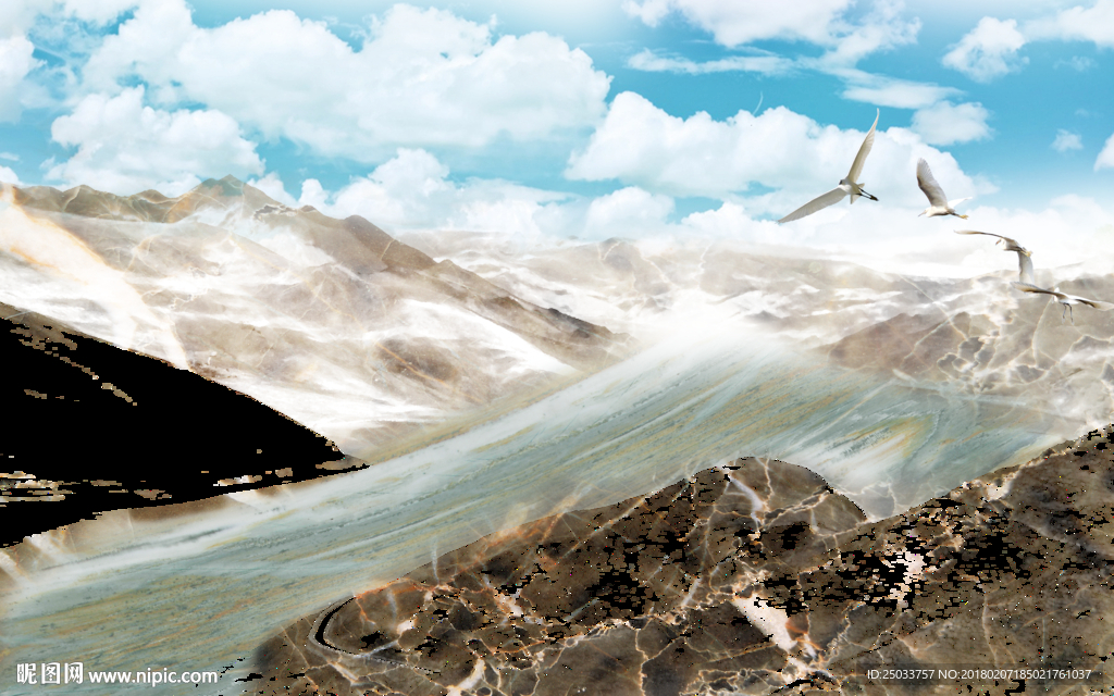 现代大理石风景背景底纹素材