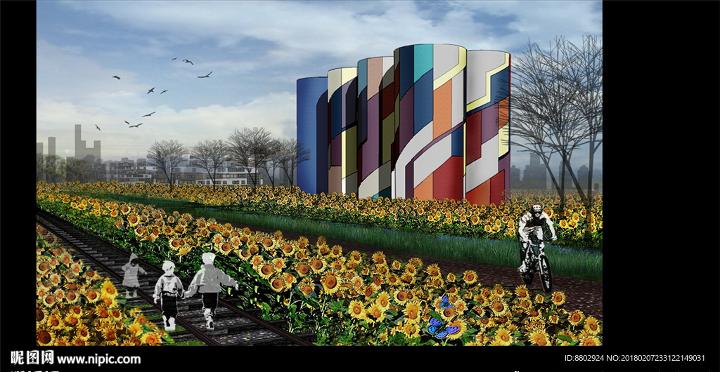 废弃铁路景观效果图