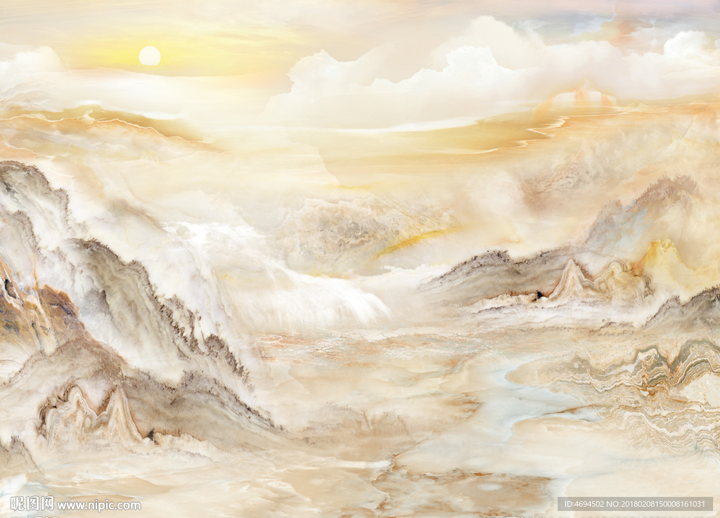 大气山水高清石纹大理石纹背景墙