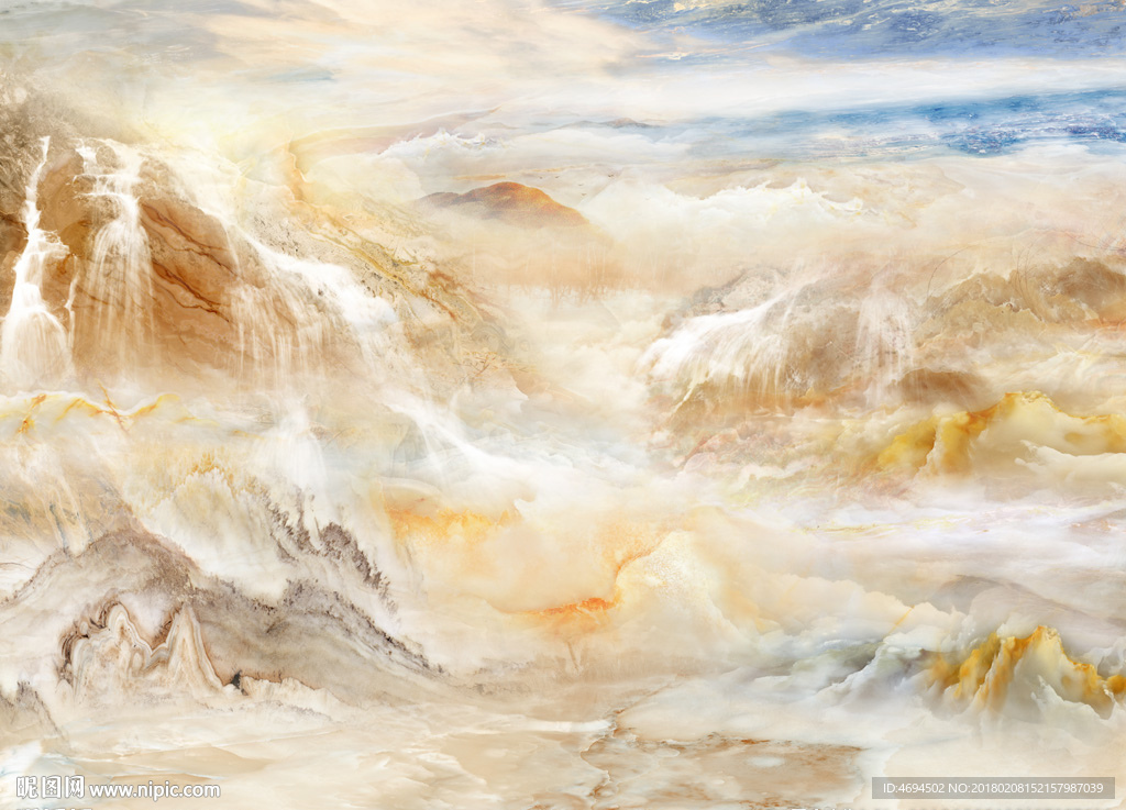 大气山水高清石纹大理石纹背景墙