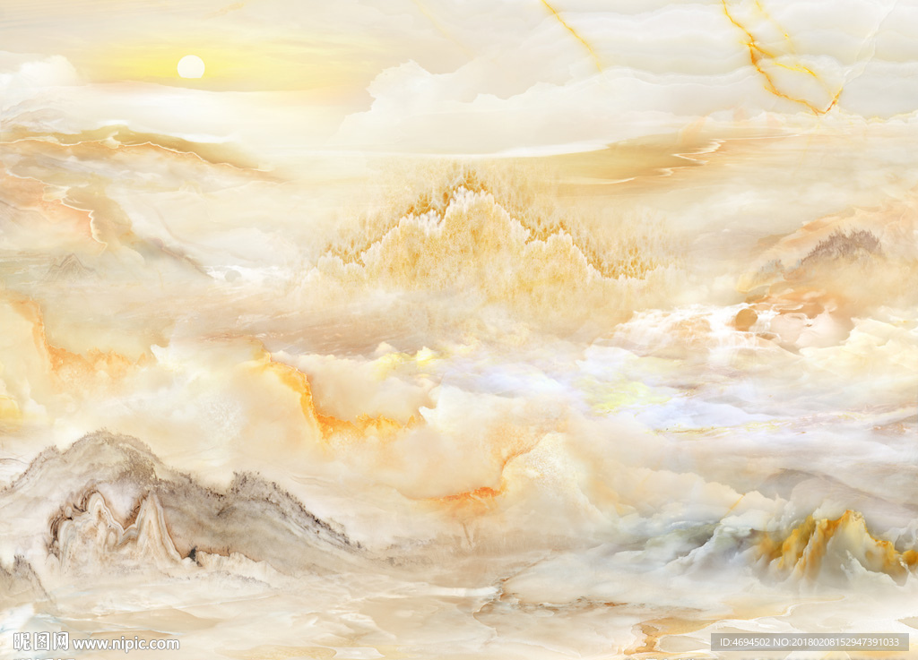 大气山水高清石纹大理石纹背景墙