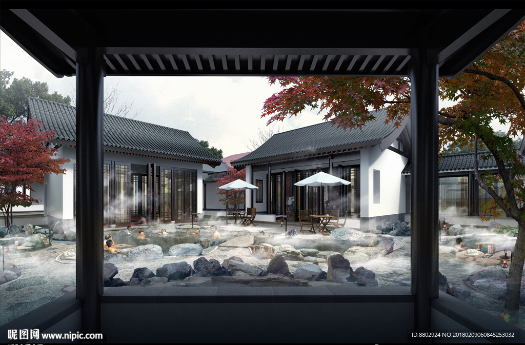 温泉会所局部效果图