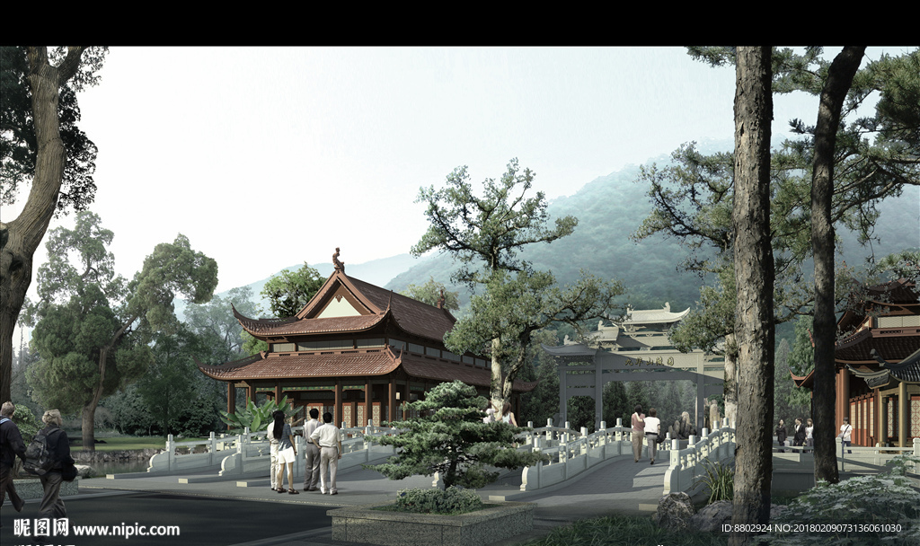 九华山入口效果图