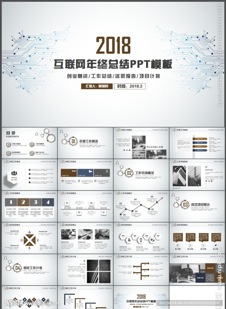 互联网年终总结PPT