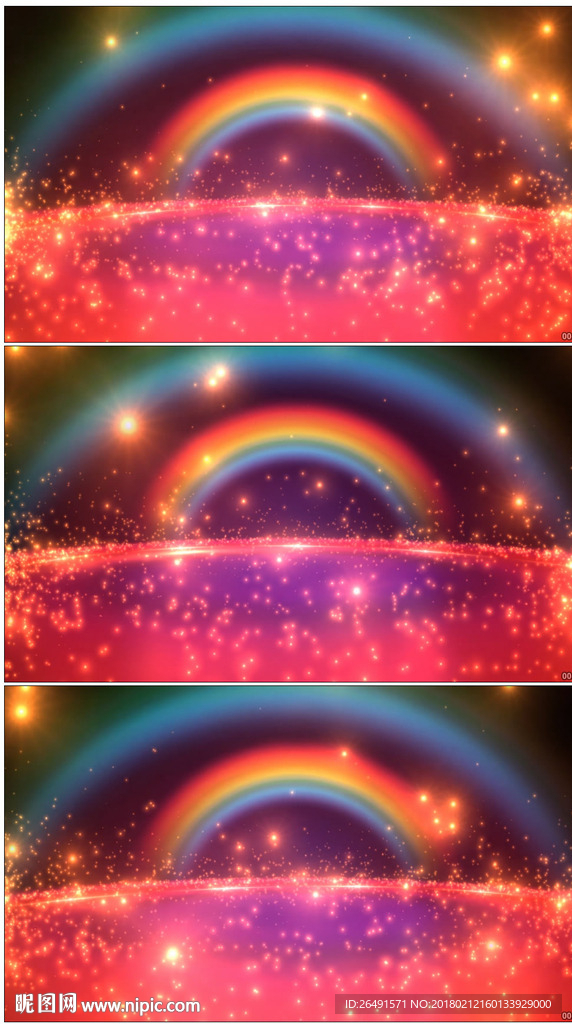绚丽彩虹粒子星光LED舞台背景