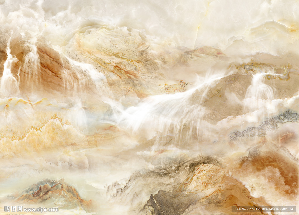 高清石纹大理石纹大气山水背景墙