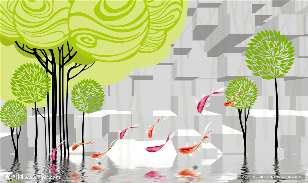 3D大树背景墙