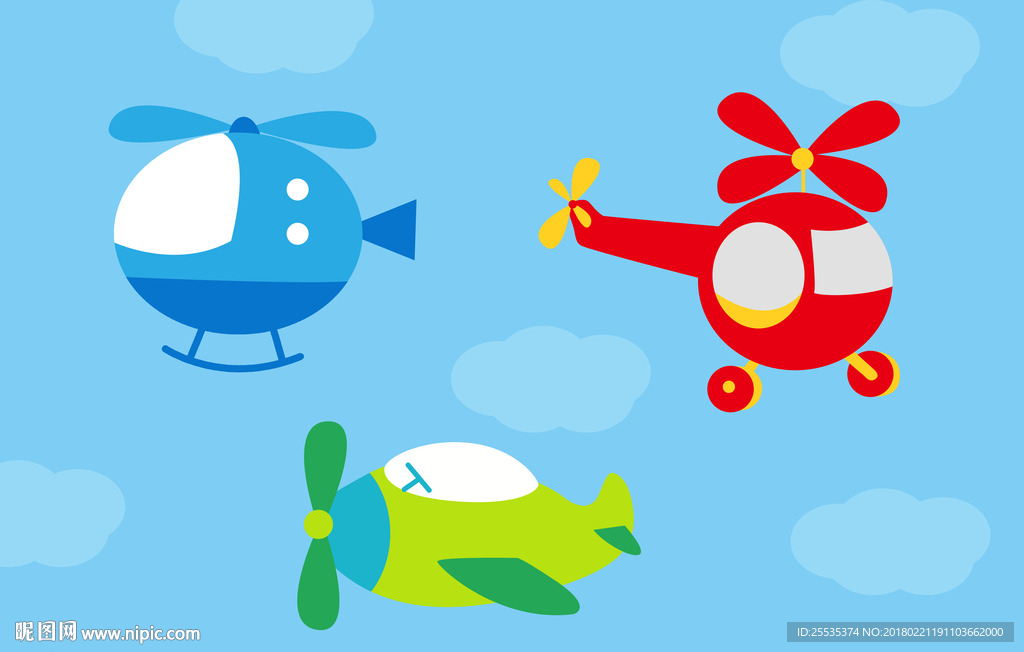 卡通飞机素材