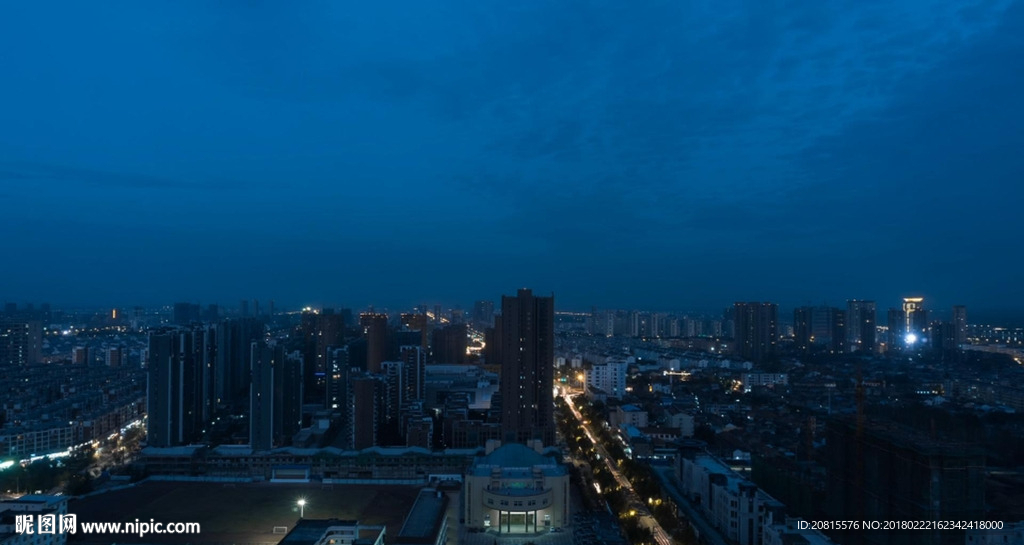 泗阳城市夜景延时摄影