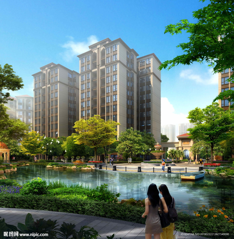 住宅区内庭景观效果图