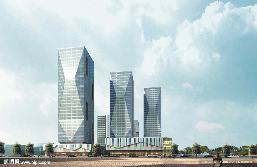 CBD商务中心建筑效果图