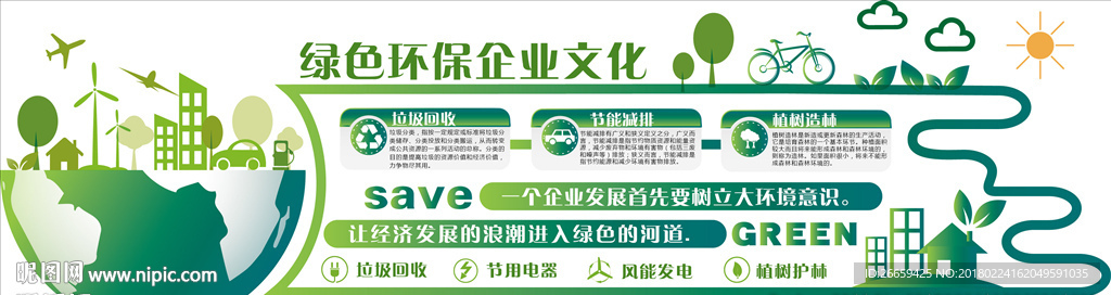 绿色环保企业微粒体文化墙