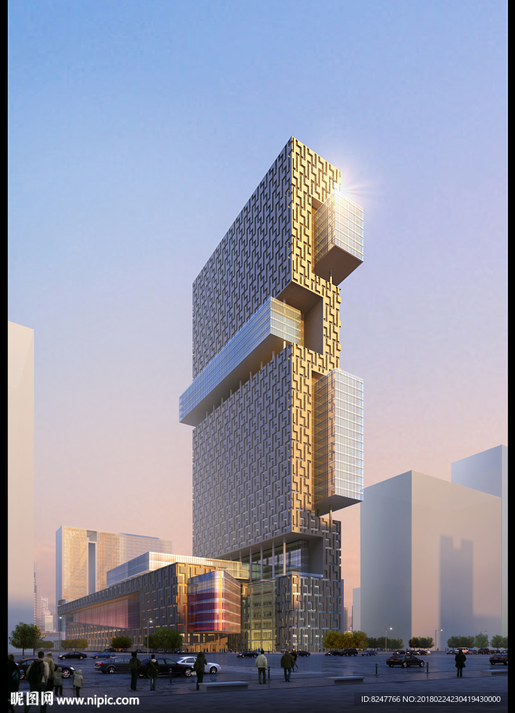 古玩研究大厦建筑效果图
