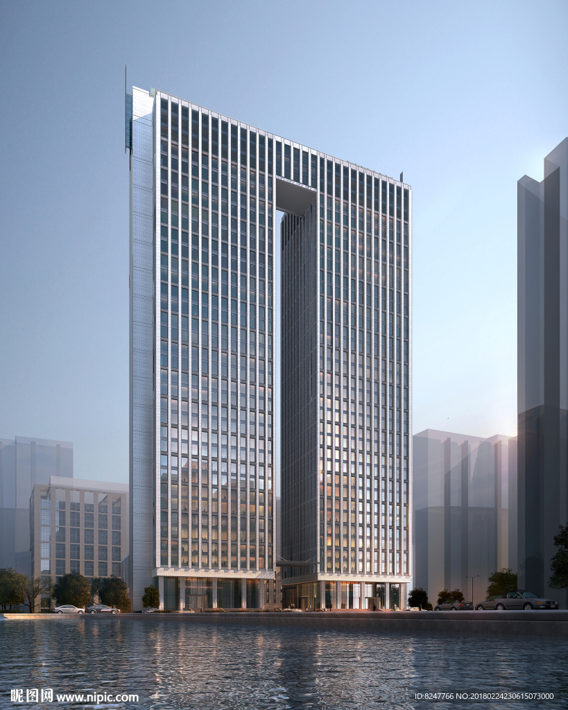 江边五星级酒店建筑效果图