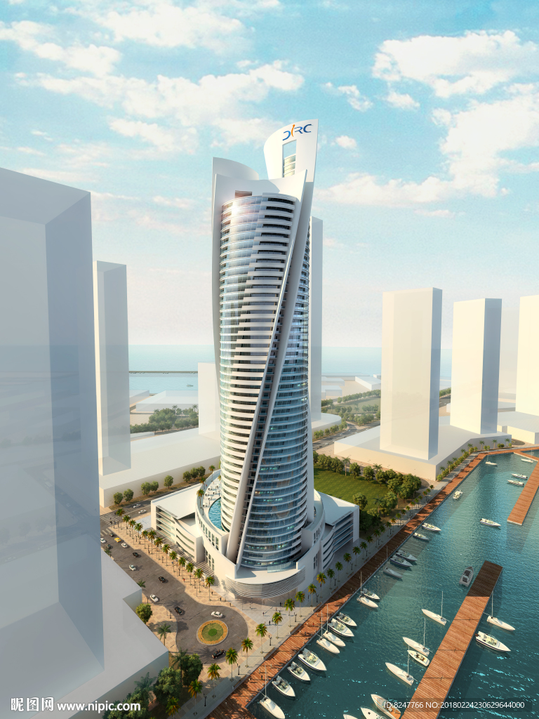 港口世贸大厦建筑效果图