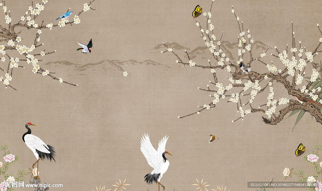 百鸟图 手绘花鸟 花开富贵
