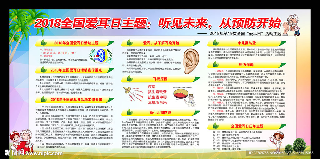 2018全国爱耳日宣传栏