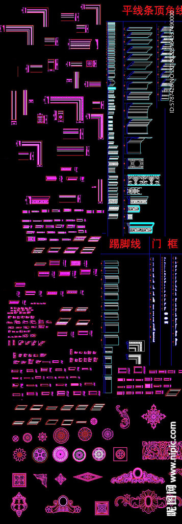 线条杂样CAD图