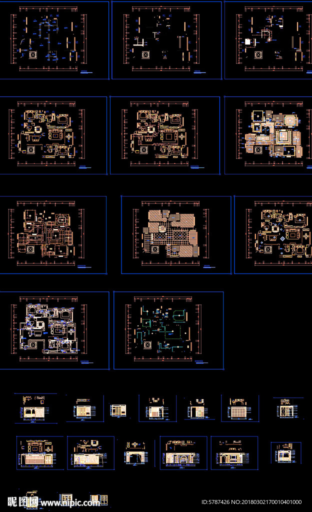 别墅豪宅装饰设计图纸