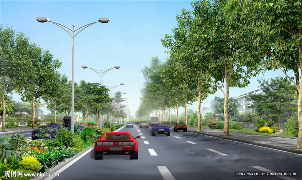 道路景观绿化设计
