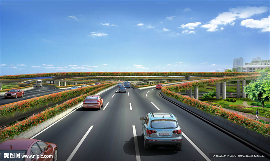 机场立交道路景观