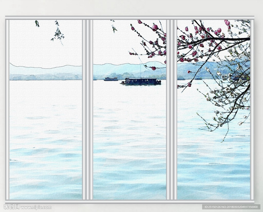 风景画三联门