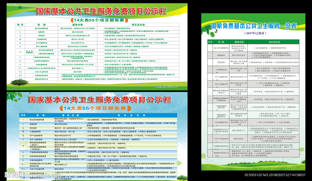 十四项国家免费基本公共卫生服务