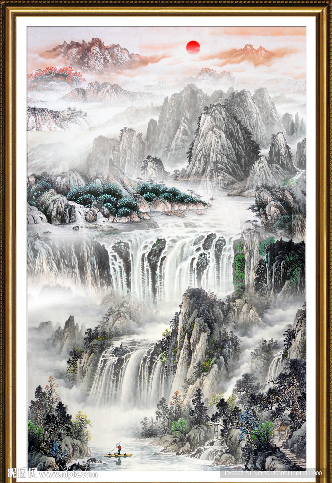 玄关山水画