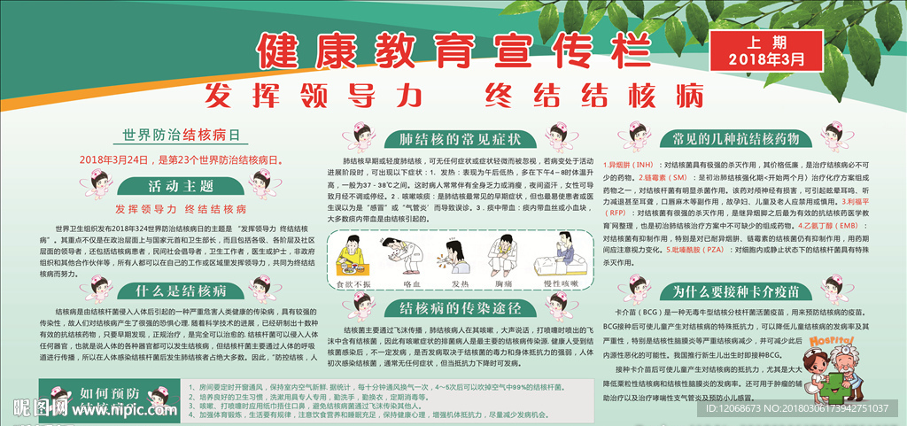 健康教育宣传栏 结核病防治