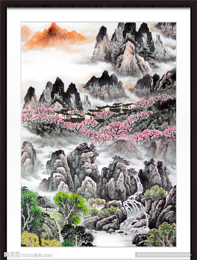 竖幅国画