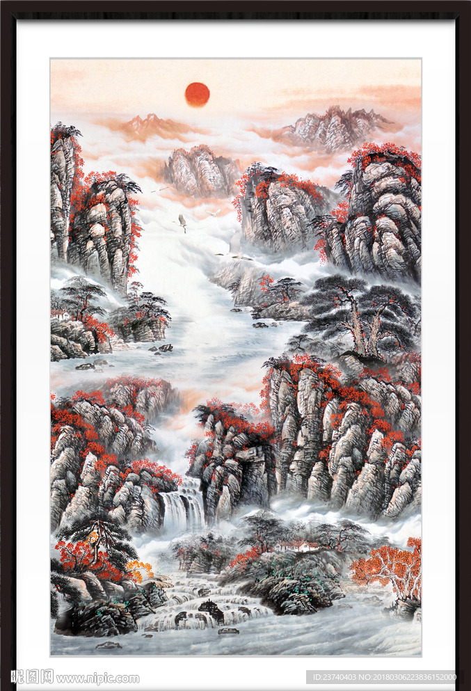 竖幅国画