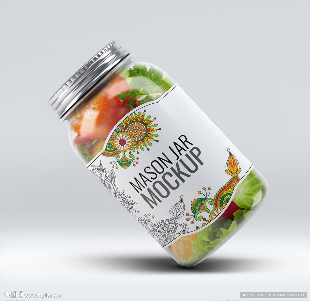 小零食瓶子包装展示样机