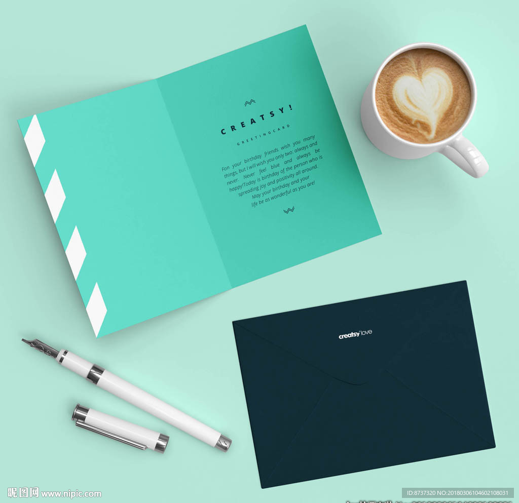 创意特种纸烫金名片样机图片下载