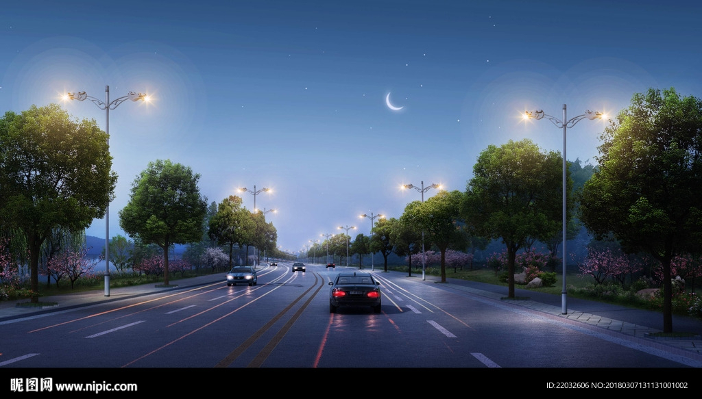 夜景道路设计