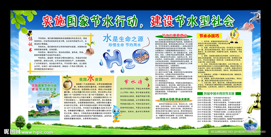 2018年中国水周宣传展板